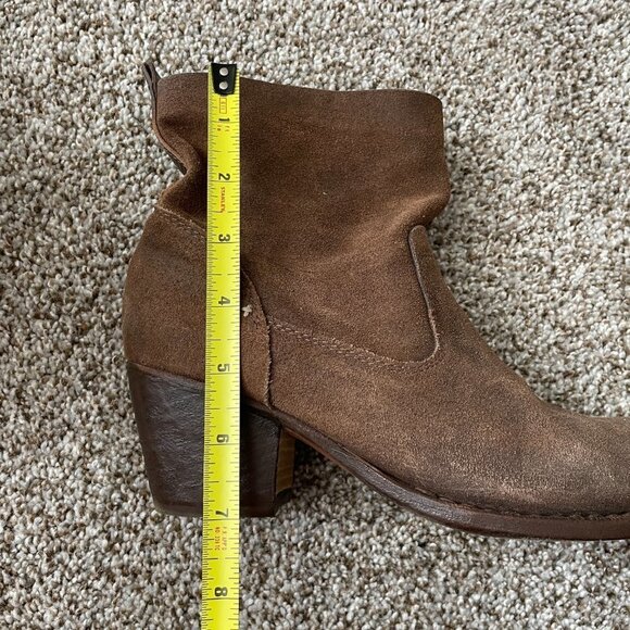 rag and bone | Brown Mercer Suede Slouch Ankle Boots - Size EU 37.5 - Picture 14 of 16
